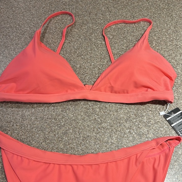 SHEKINI Hi Waist Triangle Bikini Coral size XL - Picture 3 of 10